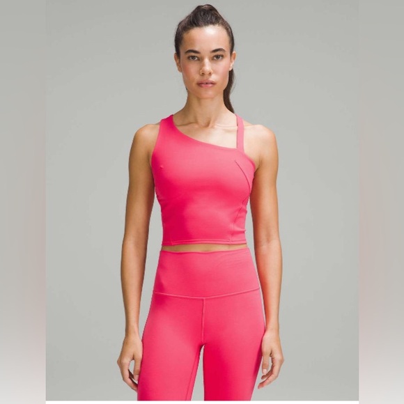 lululemon athletica Tops - Womens pink Lululemon Everlux Asymmetrical Tennis Tank Top EUC size 4
